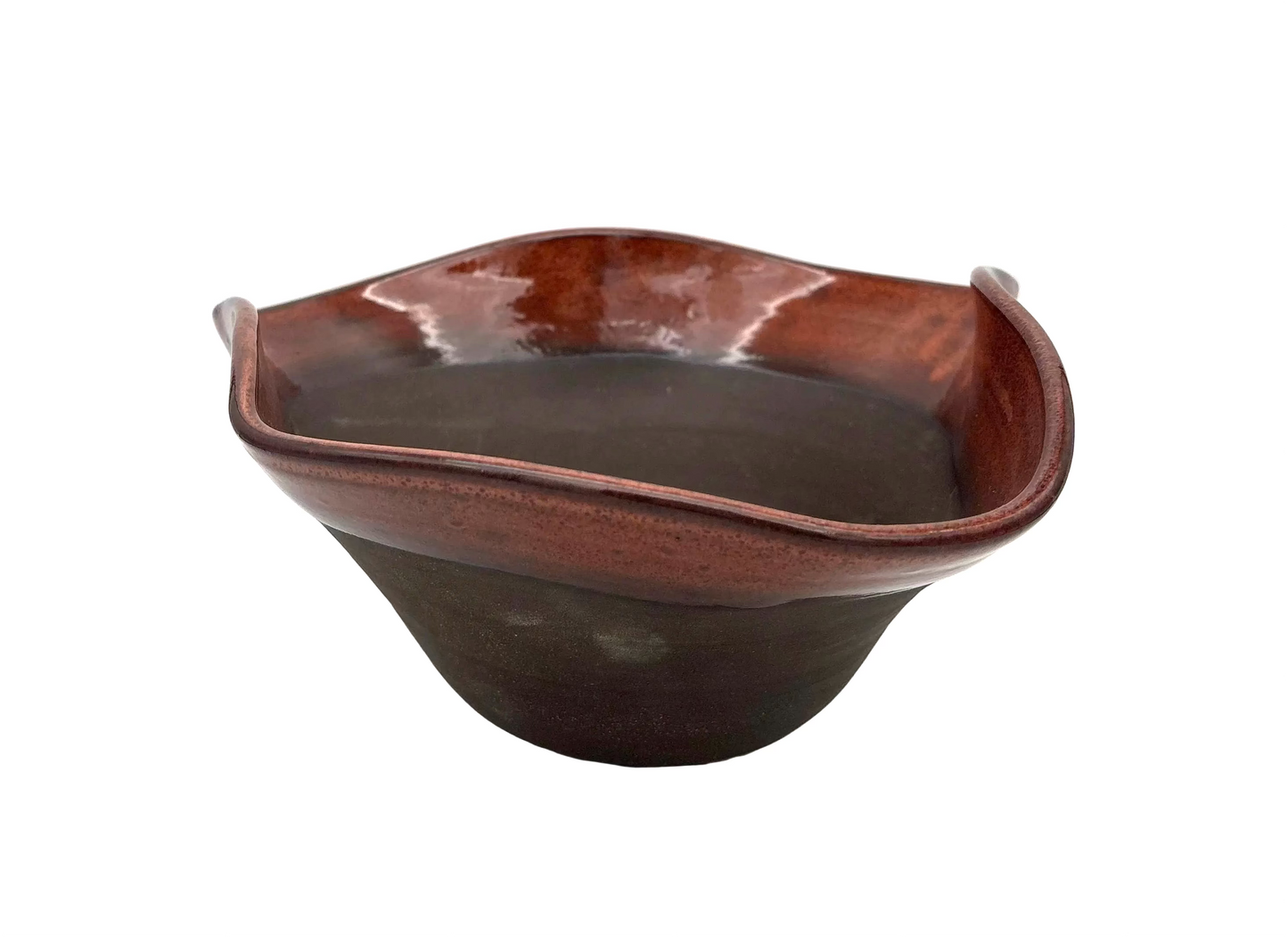 Brown Bowl on Dark Clay