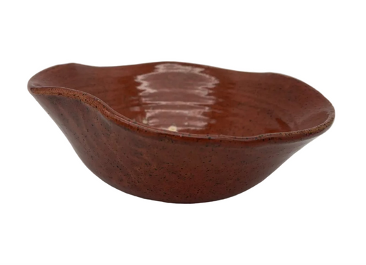 Amber Bowl w/ Brown Splash