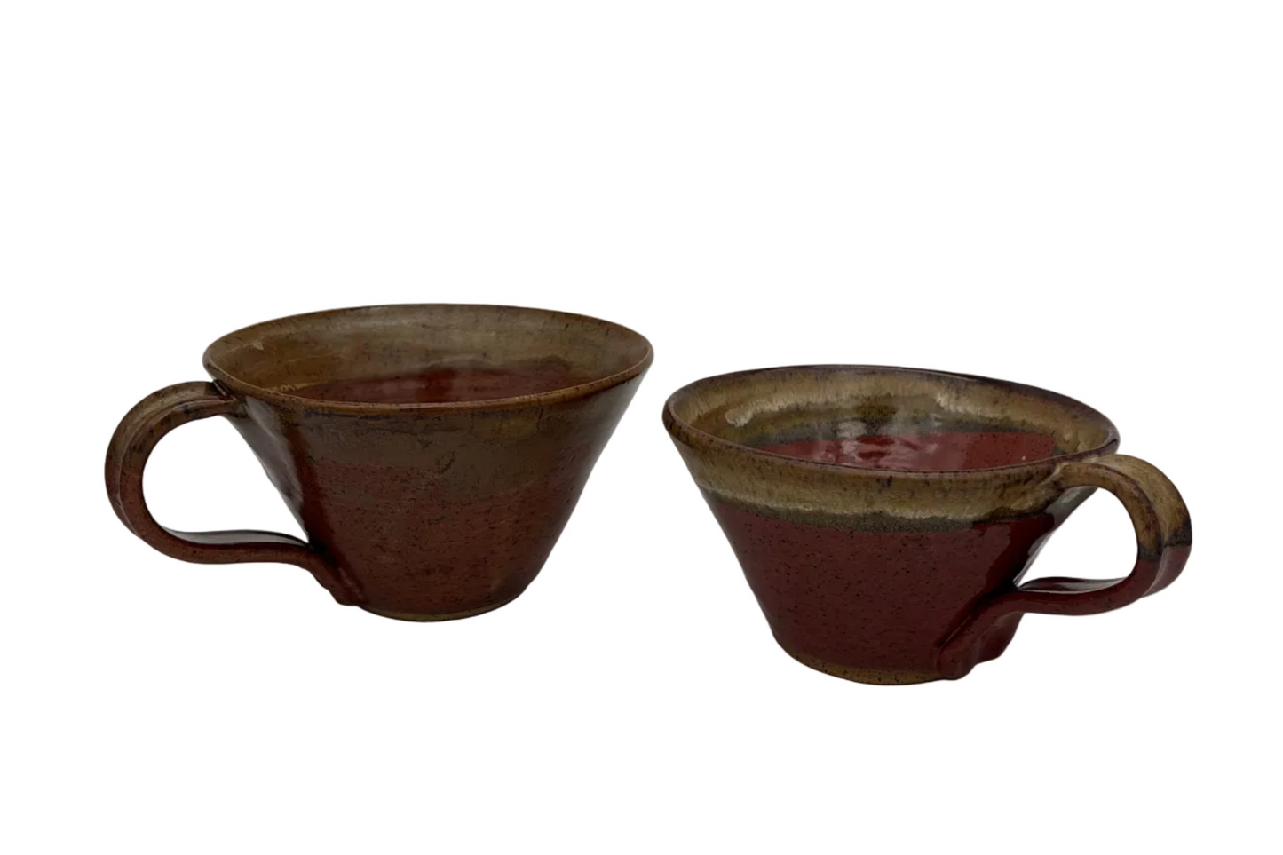 Amber Mugs w/ Brown Trim