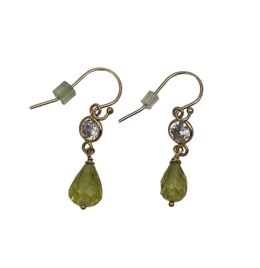 Crystal Peridot Earrings