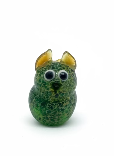 Blue Spotted Cat Sculpture