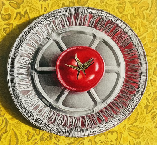 Tomato on Aluminum Plate