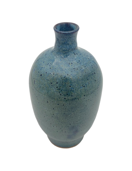 Stormy Blue Vase with Think Neck