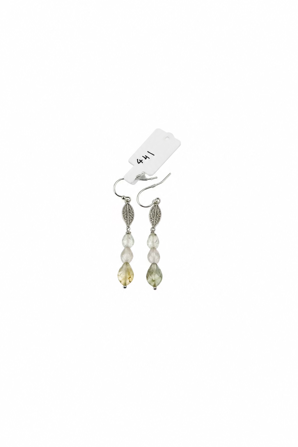 Gold-Filled Pink Quartz and Peridot Earrings