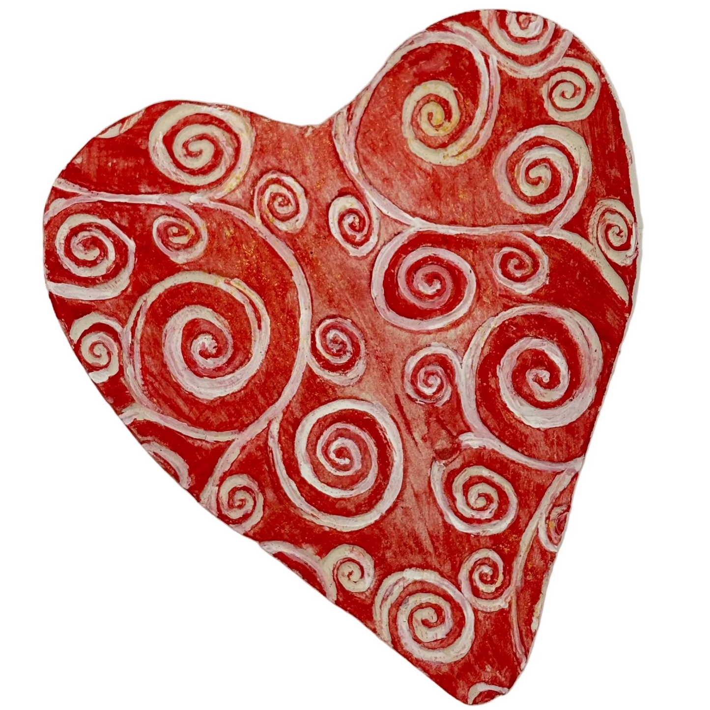 Large Curled Red Heart