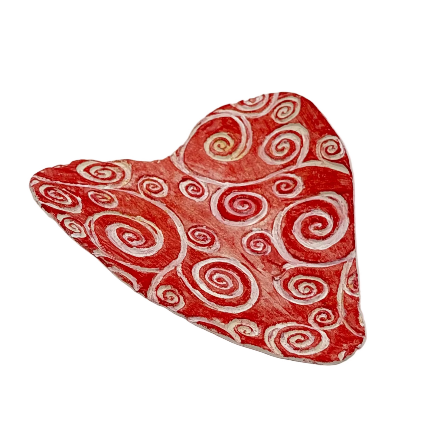 Large Curled Red Heart