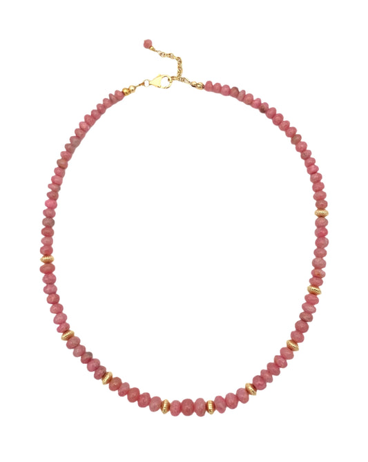 Rhodochrosite Gold Fill Necklace