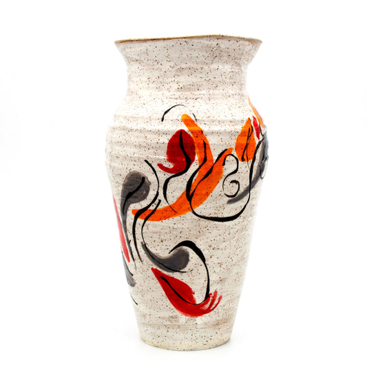 Red + Orange Underglaze Vase