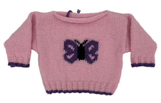 Hand Knitted Butterfly Sweater