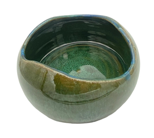 Blue Scalloped Rimmed Bowl