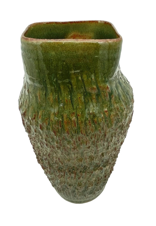 Textured Vase with Square Rim