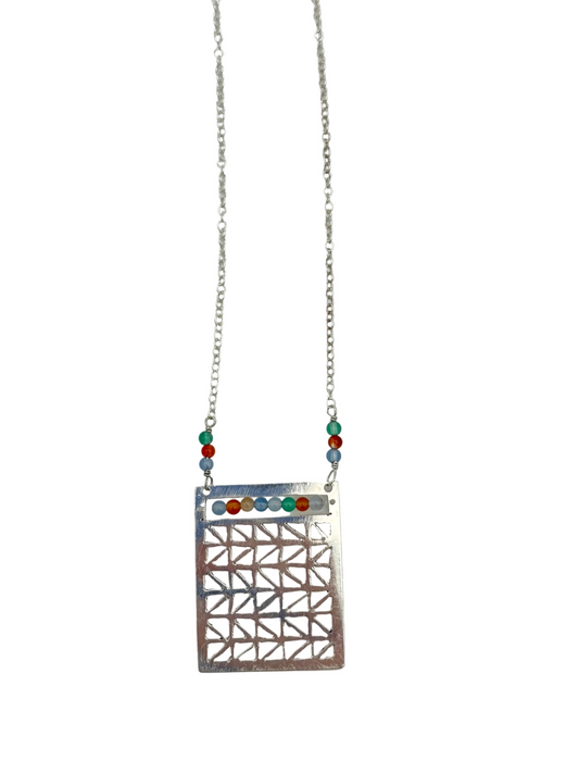 Sterling Silver necklace with Agates