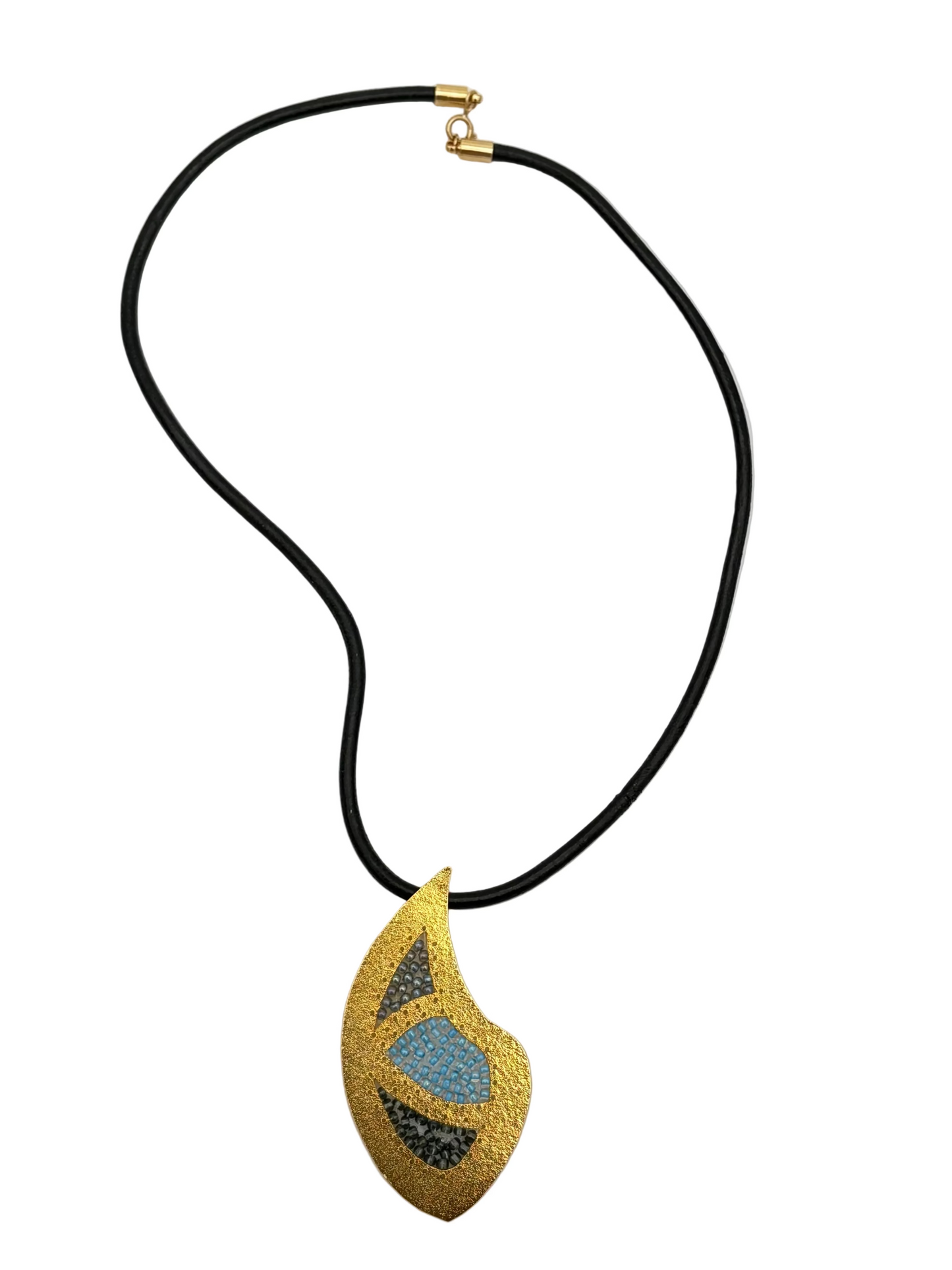 Leather Necklace with drop Pendant