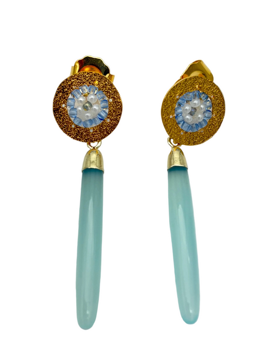 Sterling Silver Chalcedony Earrings