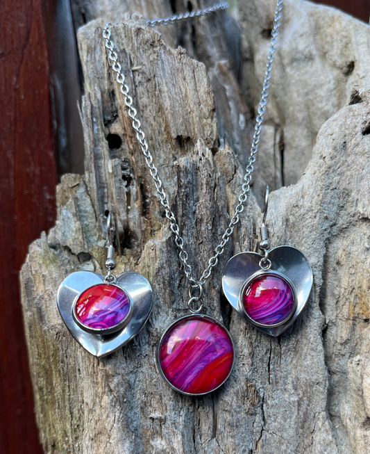 Earrings and Pendant Set
