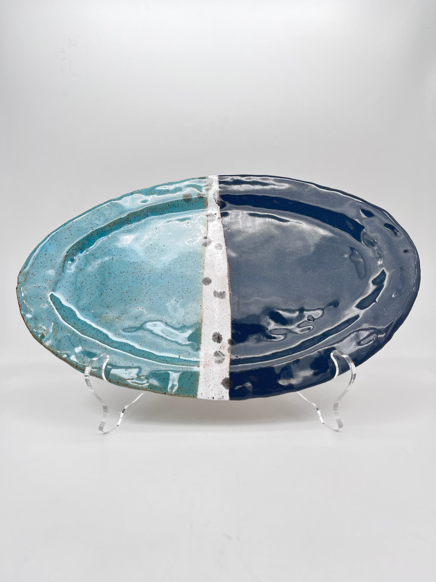 Turquoise and Black Platter