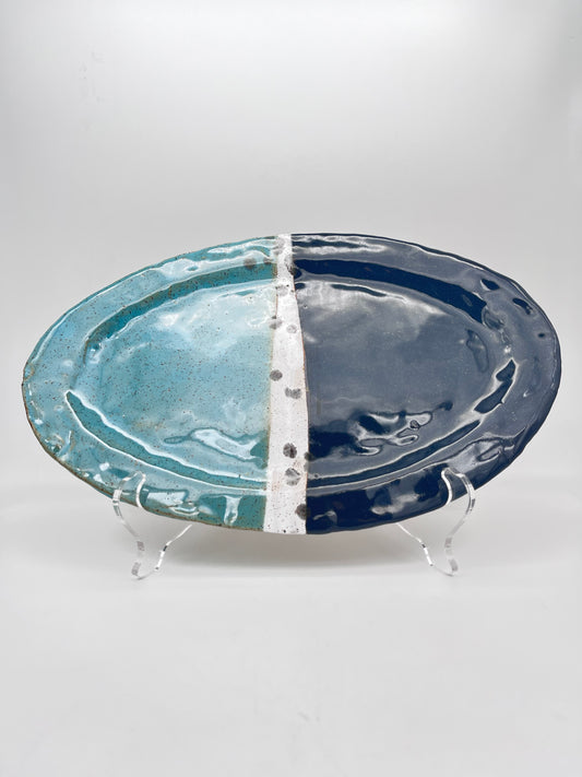 Turquoise and Black Platter