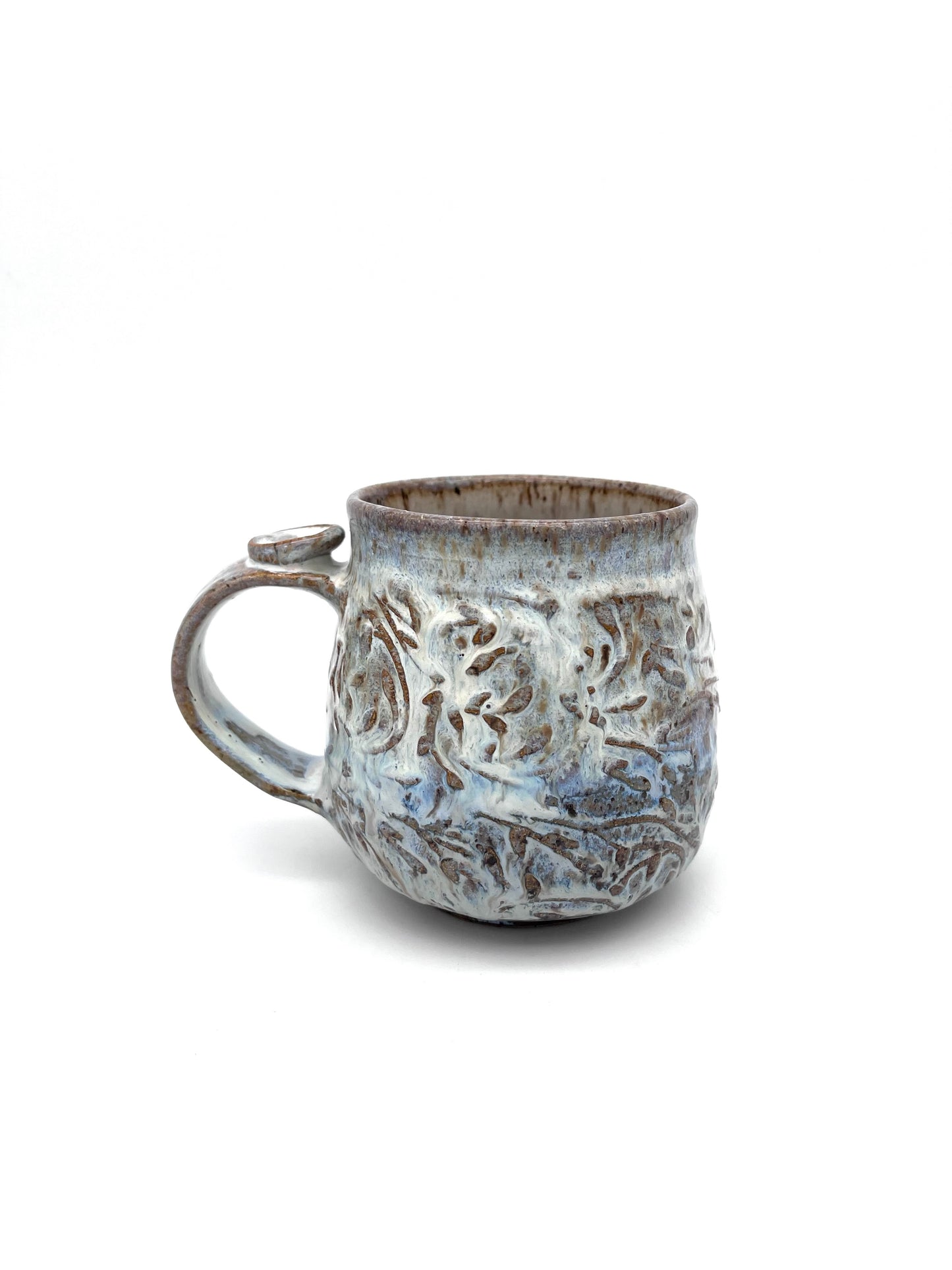 White / Blue Texture Mug