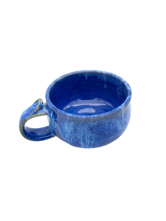 Blue Soup Mug with Thumb Rest