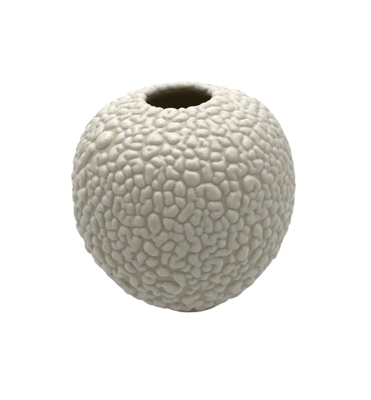 Textured White Vase