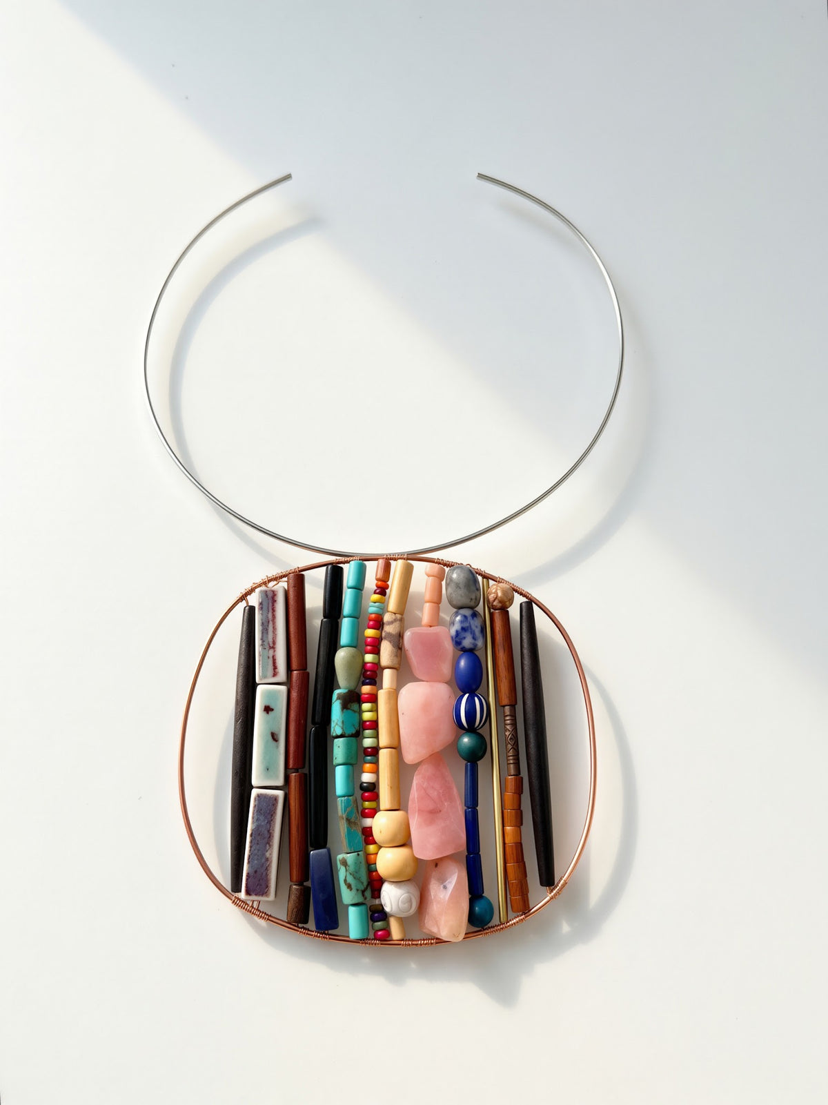 Beaded Shield Necklace