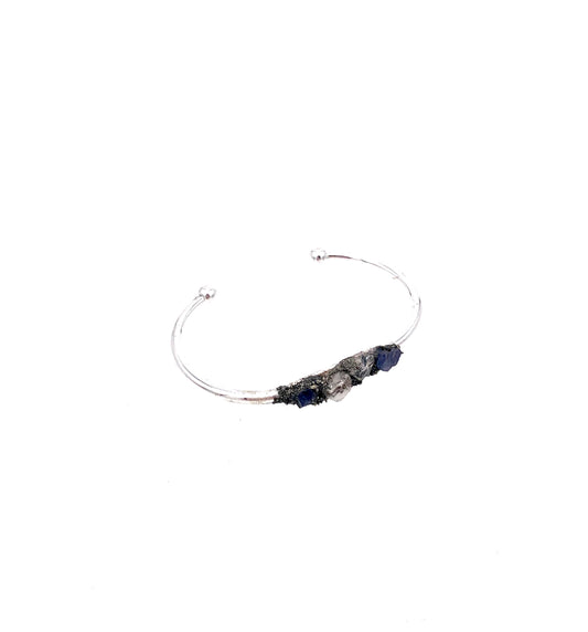 Pyrite, Sapphire Moonstone Bracelet