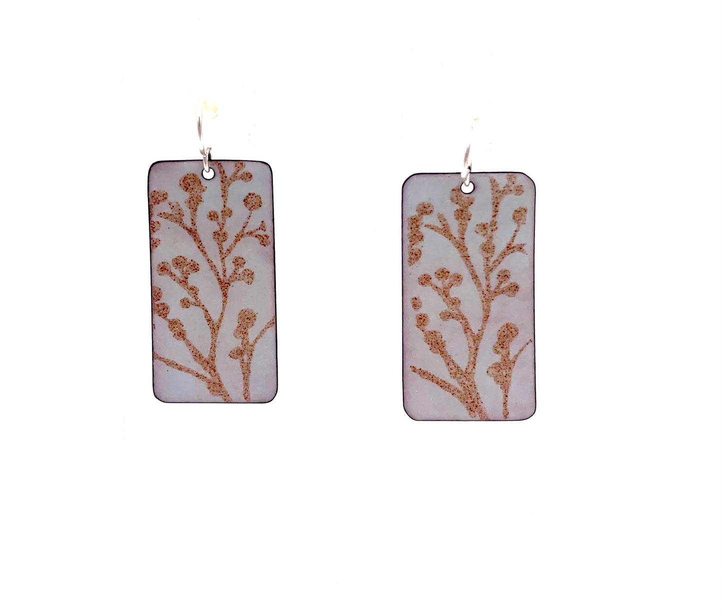 Bluish-Grey Spring Forest Earrings